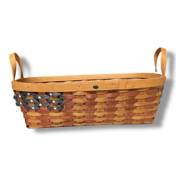 Rustic Farmhouse 4th of July American Flag Basket - Picture 9 of 10